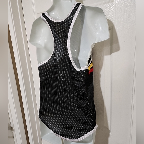 Pistol Pete Black Mesh Stripe Tank Top Size Small - Picture 7 of 7